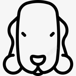 贝灵顿造型贝灵顿梗犬犬种头直系图标高清图片