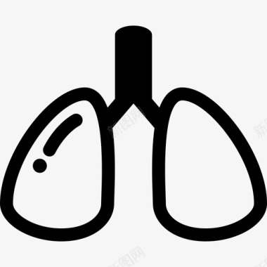 肺医学人体轮廓图标图标