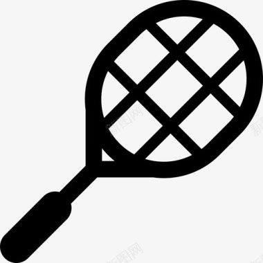 网球拍运动器材线状图标图标