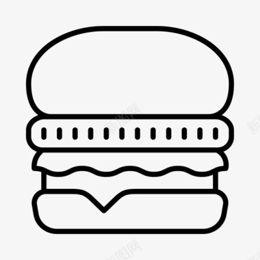 汉堡美食快餐图标图标