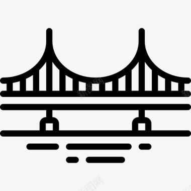 桥梁素材桥梁线性景观1图标图标