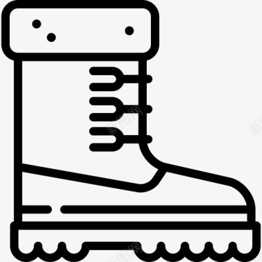 雪地靴冬季必备品直线型图标图标