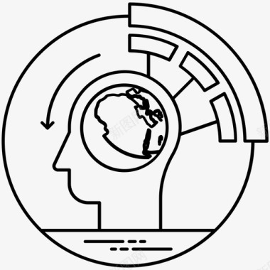 自动投标机器学习人工智能微芯片自动化图标图标