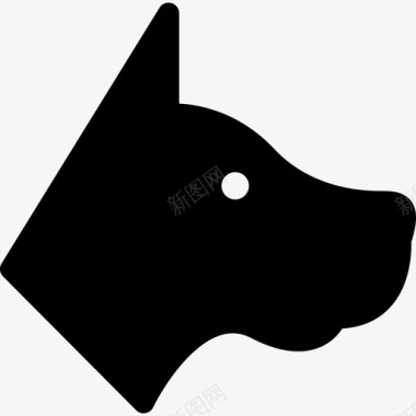 大丹犬动物狗和训练图标图标