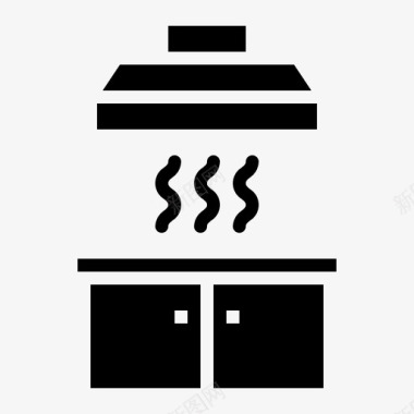 吸油烟机厨房炉灶图标图标