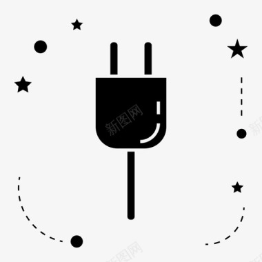 插头充电供电图标图标
