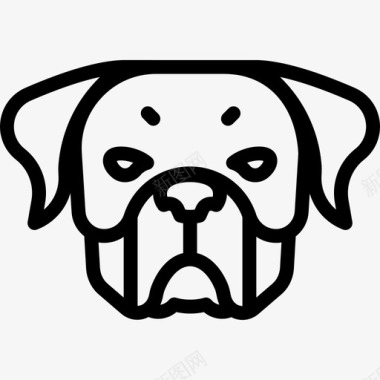 罗威犬种头直系图标图标