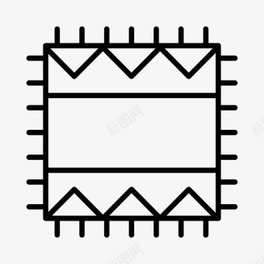 地毯印度织布机图标图标