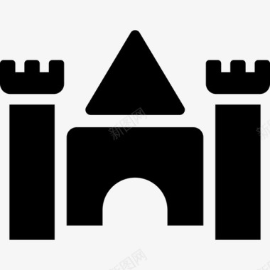城堡建筑物图标图标