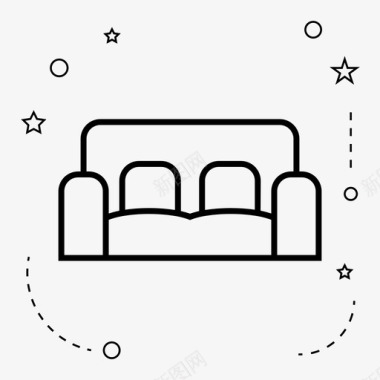 可调节座椅沙发公寓家具图标图标