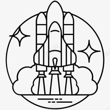 火箭发射导弹航天火箭图标图标