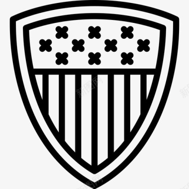 美式足球标志形状美式足球直线图标图标