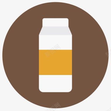 牛奶食品线性食品套装图标图标