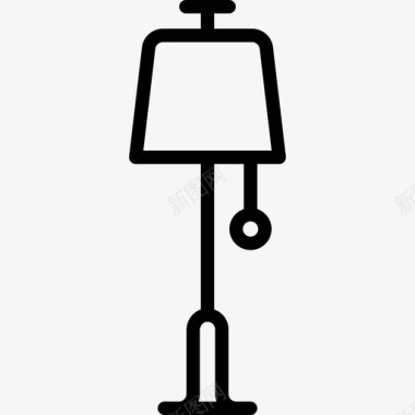 灯具家用元件线性图标图标