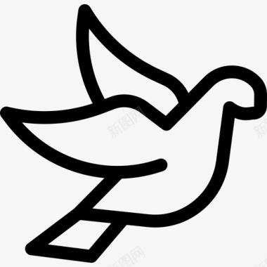 鸽子动物婚礼和爱情图标图标