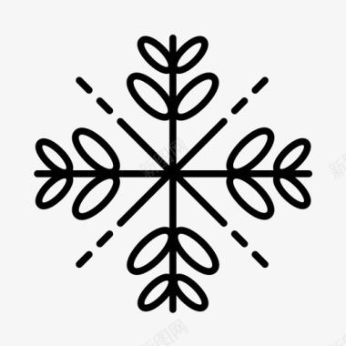 七月初七雪花圣诞节圣诞装饰图标图标