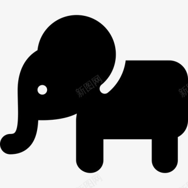 大象动物婴儿玩具图标图标