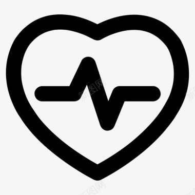 生命的心跳生命线心跳脉动图标图标