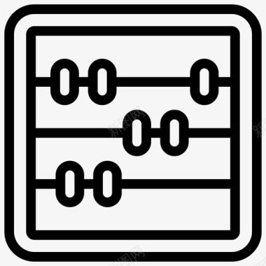 面对教育的图标算盘计算器教育图标图标
