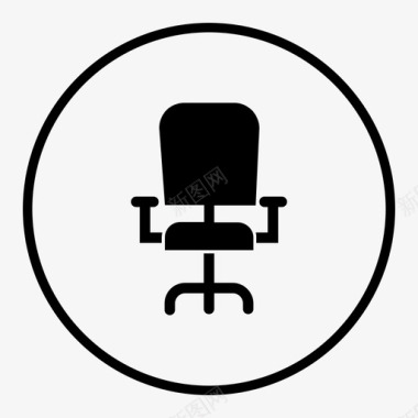 椅子家具旋转椅图标图标