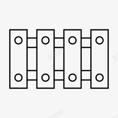 防老化围栏防护树篱图标图标