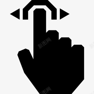 一个手指水平拖动触摸触摸手势图标图标