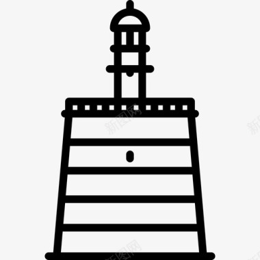 爱沙尼亚凯里灯塔直线型图标图标