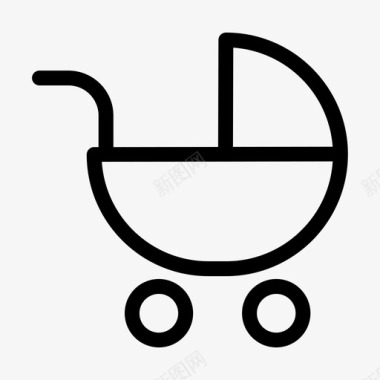 婴儿婴儿推车婴儿护理图标图标