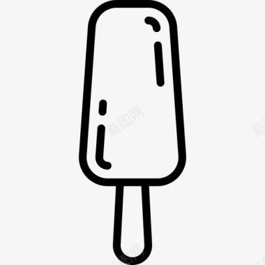 冰淇淋美食线工艺直线图标图标