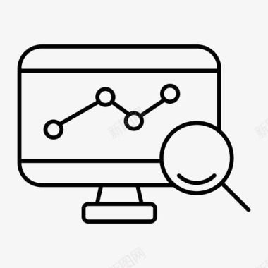 金融券商务分析图表图标图标