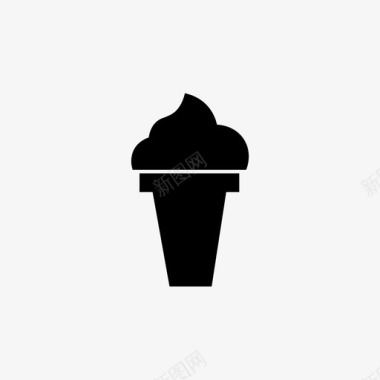 冰淇淋甜筒冰淇淋甜点图标图标