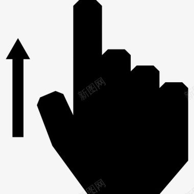 一个手指向上滑动触摸触摸手势图标图标