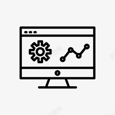 金融科技感商业分析分析计算机图标图标