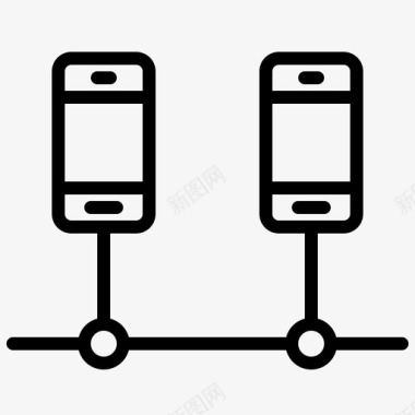 移动数据流量移动连接云数据图标图标