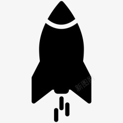混合型火箭飞行太空图标高清图片