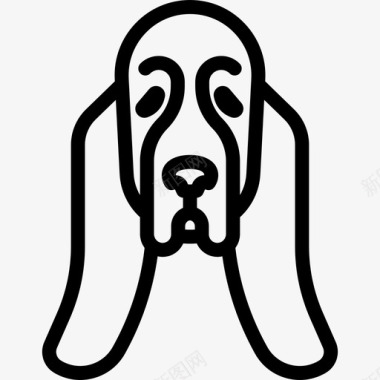 巴塞特猎犬犬种头直系图标图标