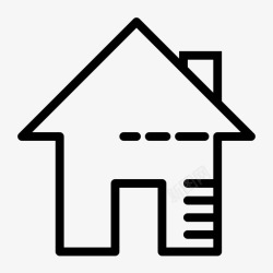 独立房屋房屋轮廓建筑房屋图标高清图片