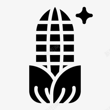 玉米谷类食品素食图标图标