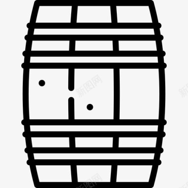桶形远西直线型图标图标