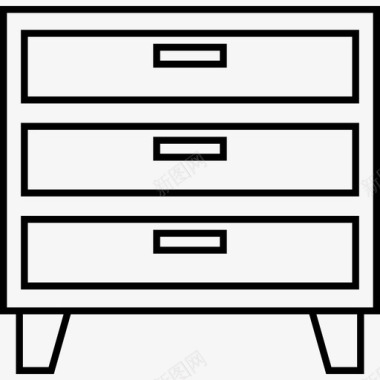 床头柜现代家具图标图标