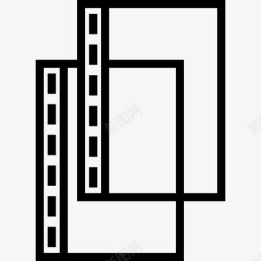 私密用品文件夹办公用品线工艺线状图标图标