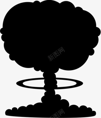 烟雾素材蘑菇云炸弹工业图标图标