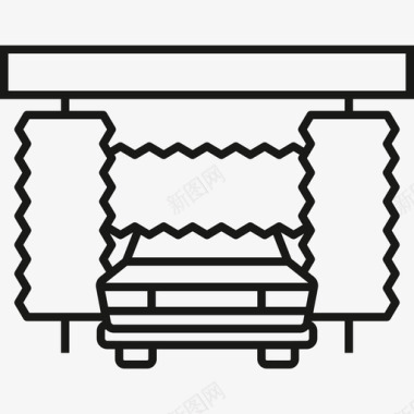 禅意家具洗车运输城市家具图标图标