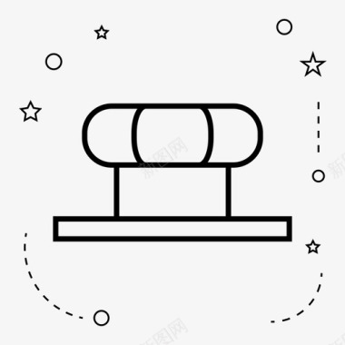 冲击气流空气隧道通风图标图标
