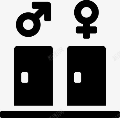 厕所门女厕所图标图标