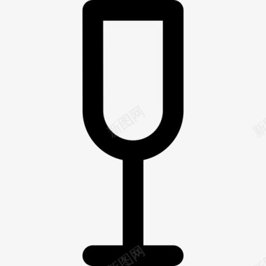 小型玻璃酒吧玻璃杯和瓶子直线型图标图标