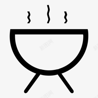 烧烤煮沸自助餐厅图标图标