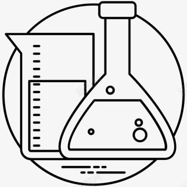 锯齿形线研究实验室生物技术临床研究图标图标