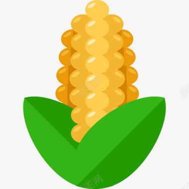 玉米有机食品扁平玉米图标图标