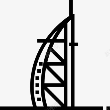 波尔图教堂阿拉伯大教堂地标3直线图标图标